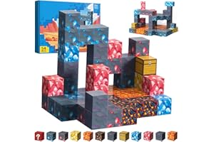 DLISHKA Unterirdische Burg Magnetische Bausteine, Interessantes Montessori Kreative Set, Geburtstagsgeschenke für Kinder und Erwachsene oder Spielefans, Outdoor-Spielzeug für Jungen, Mädchen und Kleinkinder