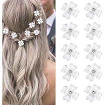 Copricapo Con Perle E Fiori Bianco Per Bambine – Fascia Per Capelli Per Comunione, Matrimonio E Ballo, 32x5 Cm