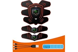 NewL Stymulator mięśni brzucha z ekranem LCD, pasek do spalania tłuszczu