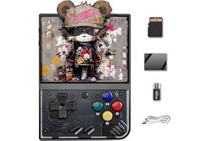 XIFANHO Miyoo Mini Plus Retro Konsole 128G, Miyoo mini+ Handheld Spielkonsole Portable mit 20000+ Spiele, Cortex-A7 Linux-System mit 3000 mAh Unterstützt Wireless Gamepad