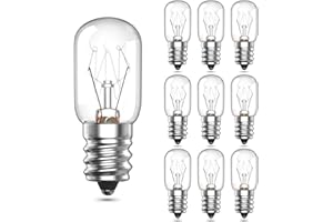 Luxvista 15W E14 Salt Lamp Bulb Dimmable, 230V SES Small Screw Pygmy Bulb Clear LED Replacement Appliance Light up to 300° for Himalayan Salt Lamp, Microwave Oven Light, Fridge Light