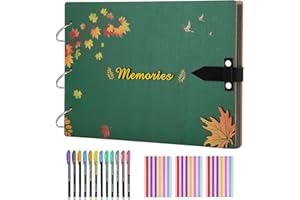 SEEALLDE Fotoalbum Holz Babyalbum Gästebuch Handgemachtes DIY Fotobuch für Geburtstag