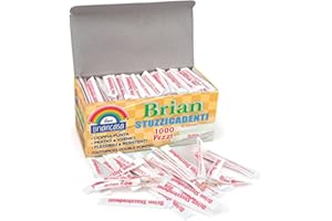 Briancasa Stuzzicadenti Brian in Legno a doppiapunta 1000 Pezzi Singoli