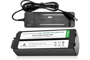 OHZHAO Upgrade 2500mAh NB-CP2L CP1L Akku + Ladegerät Adapter für Canon Fotodrucker Selphy CP1500, CP1300, CP1200, CP910, CP900, CP820, CP810, CP800, CP520, CP510, CP500, CP100