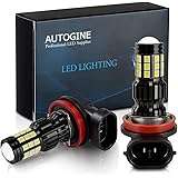 2800 Lumens Extremely Bright H11 H8 H16 LED Fog Light Bulbs for DRL or Fog Lights, DOT Approved, 6000K Xenon White (Pack of 2)