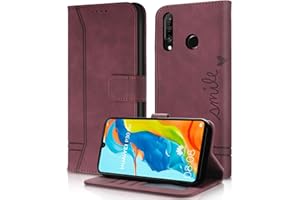 AsWant Funda para Huawei P30 Lite / P30 Lite New Edition, Cuero de PU Cartera Multifunción de Cierre Magnético Función Flip Case Carcasa Huawei P30 Lite / P30 Lite New Edition (Rojo)