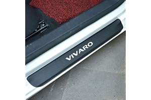 SYMILOV 4Pcs Car Door Sill Protector for Op-el OPC Adam VIVARO MERIVA, Anti Scratch Carbon Fiber Threshold Edge Entry Guard Stickers Kick Plates Styling Accessories, VIVARO White