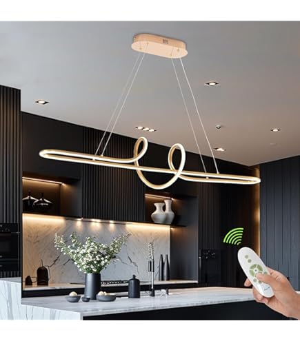 GEADI Lustre Doré, 50W LED Lampe Suspendue Cuisine Moderne, 120cm Suspension Luminaire Réglable, 12 Lustres Boule De Verre, Pour Salle à Manger, Salon, Repos