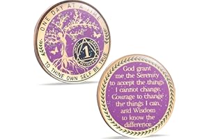 LPARKIN Moneta di sobrietà di un anno AA chip e medaglioni Moneta di sobrietà per le donne Albero della vita Monete di recupero gettone di anniversario Regali di sobrietà Alcolisti Regalo anonimo - per te