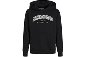 JACK & JONES Junior JJECaleb Versity - Sweat à Capuche Homme Sweat-Shirt à Capuche Marron