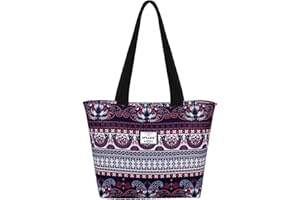 HAWEE Donna Borsa Tote con Zip Grande Borsa a Tracolla Casual Borsa a Mano Moda Borsa a Spalla Impermeabile Borsa della Spesa Leggera Borsetta per Quotidiano Vita Scuola Lavoro Spiaggia