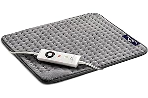 Dreamland Revive Me – Heat Pad, Grey, Fast Heat-up, 3-Hour Adjustable Temperature, Auto Safety Shut-Off, Machine Washable, Ideal for belly, back, neck, period pain, 40x35cm