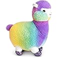 Mousehouse Gifts - Rainbow-Coloured Llama Soft Toy, Plush Cuddly Teddy for Children