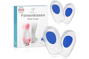 ‎HEALTH PRESS Health Press® Fersenkissen – 2 Paar Fersen Geleinlagen im Set – Dermatologisch getestete Silikon Fersenpolster – Gel Einlegesohlen für Schuhe – Bequeme Profi Schuheinlagen – Soft Gelpads für Damen