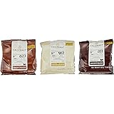 Callebaut 3 x 400g Bundle - Copertura di Cioccolato al Latte, Fondente & Bianco Belga - Finest Belgian Chocolate (Callets) Co