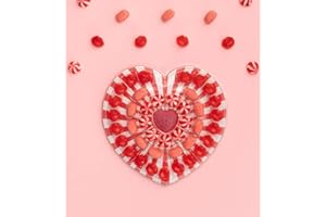 GOMMY´S FACTORY Gommy's Factory LOVE&KISSES (Sin Gluten). Tarta Regalo de Gominolas con Forma de Corazón, 41 Golosinas, 250 g