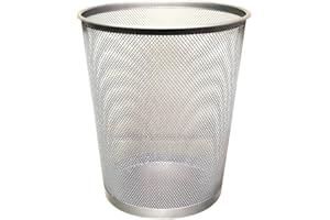 Cestino in metallo Q-Connect 19 l h 34,5 cm x diametro 29,5 cm argento KF00849