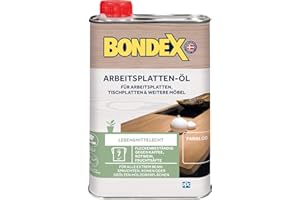 Bondex Arbeitsplatten Öl 0,50l | Lebensmittelecht | Holzöl für Arbeitsplatte | Möbelöl auf Basis pflanzlicher Rohstoffe