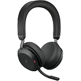 Jabra Evolve2 75 kablosuz PC kulaklık, 8 mikrofon teknolojisi, &ccedil;ift k&ouml;p&uuml;k stereo kulaklık, gelişmiş aktif g&uuml;r&uuml;lt&uuml; iptali, USB