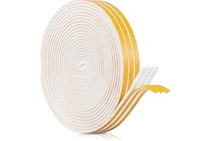 AIDEGER Weather Stripping Door Seal Strip with Self Adhesive Foam Tape Soundproof Door Draft Stopper for Doors Windows and Shower Glass Gaps