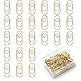 Vicloon Small Paper Clips, 130Pcs Heart Shaped Paperclips Metal Paper Clips Bookmark Clips Small Bookmark for School Office Document Organizing Gold