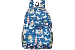 ECO CHIC Lightweight Foldable Water Resistant Backpack Rucksack Folds into Pouch for Storage