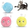 3 Pack Cat Ball Toys,Interactive Plush Cat Toys Balls,Kitten Chirping Balls,Fun Catnip Toys,3 Lifelike Animal Chirping Sounds,Automatic Sound,Kitten Toys for Indoor Cat Dog Kitty Kitten Puppy Exercise
