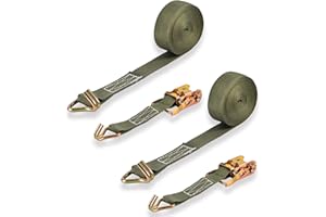 2 Sets 2000kg Ratchet Straps with Hooks 5M INEEDU 38mm Heavy Duty Lashing Straps Tie Down Strap Cargo Strap Tensioning Belts Securing Straps for Moving Appliances, Motorcycle