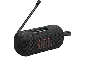 JBL Tuner 3, Radio Bluetooth Portatile, DAB/DAB+/FM, 6 Preimpostazioni, Fino a 15 H di Riproduzione, Impermeabile e Antipolvere IP68, Multi-Speaker Auracast, Compatibile con App JBL Portable, Nera