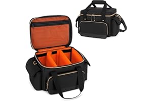 Damero 7 Inch Record Storage Box, Records Crate Album Storage Holds up to 80+ LP Records, Vinyl Record Carrying Bag with Dividers for Travel, Collection, Concert, Bag Only