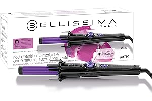 Bellissima Imetec Revolution Ricci & Curl BHS3 100, Arricciacapelli Automatico, Rivestimento In Ceramica, Regolazione Della Temperatura 190°C-220°C, Doppio Verso Di Rotazione, Diametro 25mm