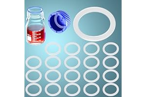 ZHANXUBIO Silicone Seal Ring for GL45 Open Top Screw Cap,OD: 43mm,Pack of 20 (GL45 Seal Ring)