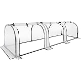 CHRISTOW Large Grow Tunnel Cloche Garden Polytunnel Outdoor Fruit Vegetable Cloche Uv Resistant Reinforced Pe Cover Ground Pegs 180 Cm 270 Cm 360 Cm Long
