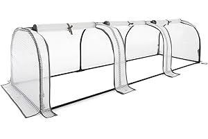 Christow Small Grow Tunnel Cloche Garden Polytunnel Greenhouse With Reinforced Cover (choose 1.3m, 1.95m, or 2.6m long)