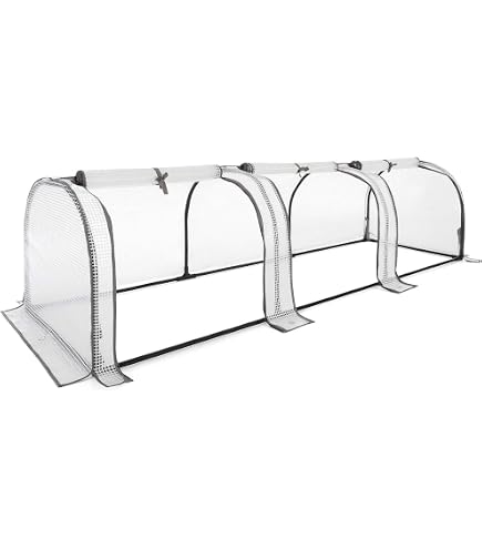 Kit Tunnel Jardin Verdemax PVC 300x120cm - 4 Cerceaux Avec Bâche UV 500x200cm
