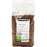 Oltresole - Semi di Lino Biologici 1 Kg - semi oleosi bio crudi, interi e scuri, ricchi di minerali e fibre, versatili in cuc