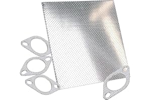 Flewdart Feuille Plaque joint echappement Collecteur Epaisseur 1.6mm di mensions 20x20cm, papier joint d'échappement métallique Tenue thermique 350°C (20x20cm)