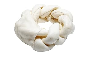 PJ PET PRODUCTS PJ Pet Poducts Rawhide Braided Ring 11 cm 150 g (Pack of 10)