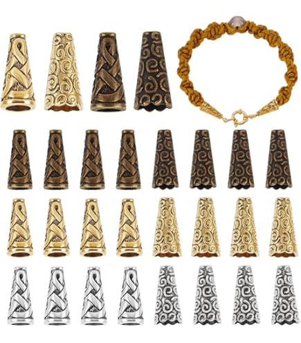 100 Stück Vintage Blumen-Perlenkappen - Bronze, 11x8,5 Mm, Für DIY Schmuck (Ohrringe, Armbänder)