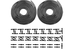 Lyeteung 2 Pièces 4m Tuyau de Liquide de Lave-Glace, avec 45 Raccords de Tuyau, Durite Lave Glace Universel, Tuyau de Pulvérisation lave Glace, pour Connecter la Pompe à Eau et les Buses de la Voiture