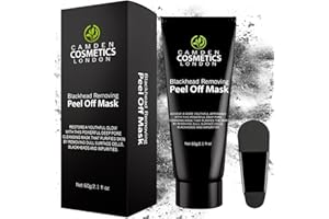 CAMDEN COSMETICS Blackhead Peel off Face Mask For Men & Women - Blackhead Remover + FREE APPLICATOR, Activated Charcoal Face Mask Removes Blackheads, Purifying Cleanser, Whiteheads Extractor/Removal, Pore Exfoliating