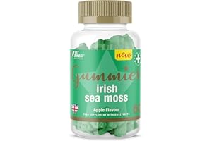 Vit Direct - Irish Sea Moss Gummies - 60 Apple Flavoured Gummies - Supports Immunity & Digestion - Rich in Vitamins - Improves Energy Levels - Vegan-Friendly Supplements