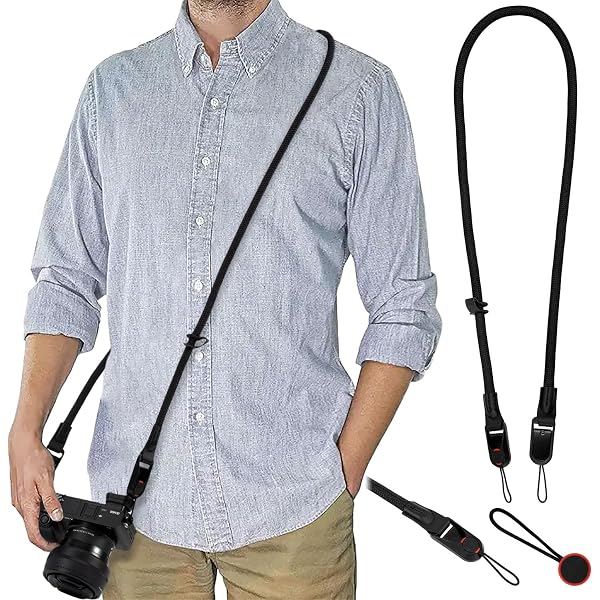 Bandoulière Réglable Pour Appareil Photo - Boucle à Dégagement Rapide, Longueur 110 Cm, Compatible Hybrides Et Numériques - 12