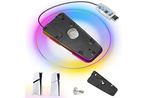 HARIKIKI RGB Soporte Vertical para PS5 Pro, PS5 Slim, PS5, Soporte Vertical con LED Adapter Compatible con PlayStation 5 Disco y Edición Digital Consola Accesorio