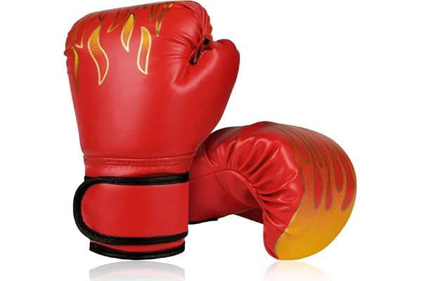 Flintronic Boxningshandskar barn, barn, boxhandskar, boxningshandskar för barn, junior boxningshandskar, kickboxningshandskar för Muay Thai, MMA, kampsport, kickboxning, sparring (3–10 år)