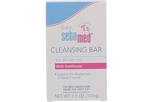 Sebamed Baby Cleansing Bar 100 gm|pH 5.5 |Newborn bathing|Soap Free|Tear Free|