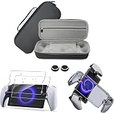 AriKroii Hard Carrying Shell Case for PlayStation Portal Remote Player [4 in1] Protective Case for PS Portal and 9H Hardness 