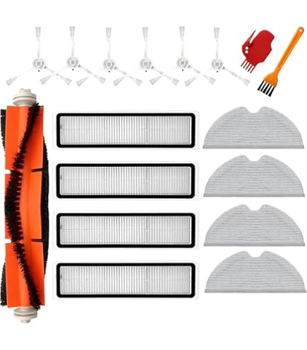 Liveryde Ersatzteile Set Für Roboterstaubsauger - Hauptbürste, Seitenbürsten, Filter, Wischtücher
