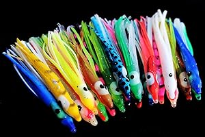 Tigofly 20 pcs 6cm Squid Rubber Skirts Soft Octopus Fishing Lures Hoochie Baits Sabiki Tackle Craft Fishing Accessories