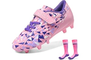 DREAM PAIRS Boys Football Boots Shoes Kids Girls Soccer Athletics Sport Shoes Teenager Indoor Outdoor Sneakers for Unisex